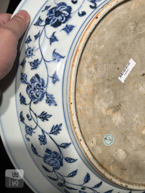 明永乐 青花折沿花卉纹大盘 - 图40